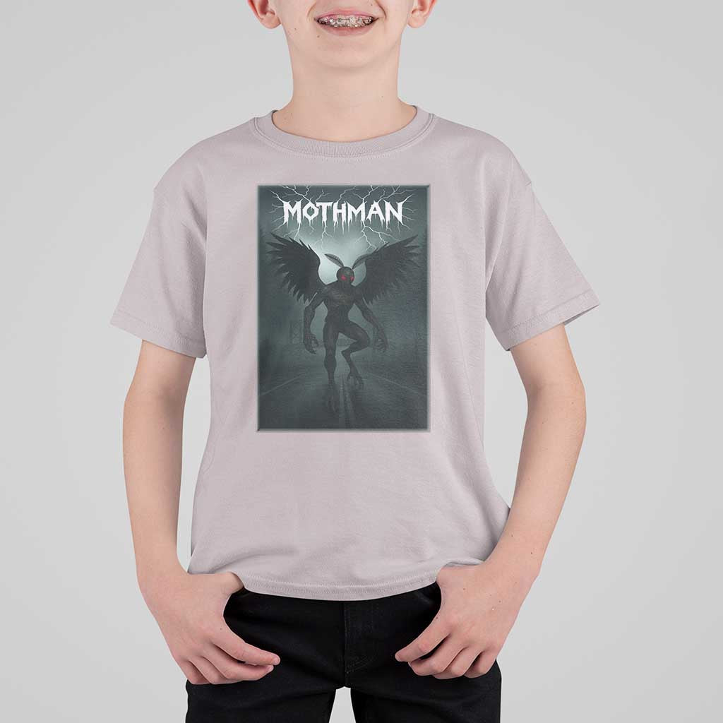 Mothman T Shirt For Kid Folklore Gothic Horror Cryptid Gift - Wonder Print Shop