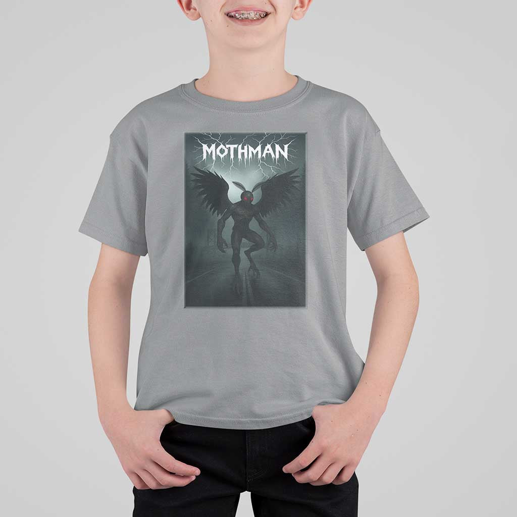 Mothman T Shirt For Kid Folklore Gothic Horror Cryptid Gift - Wonder Print Shop