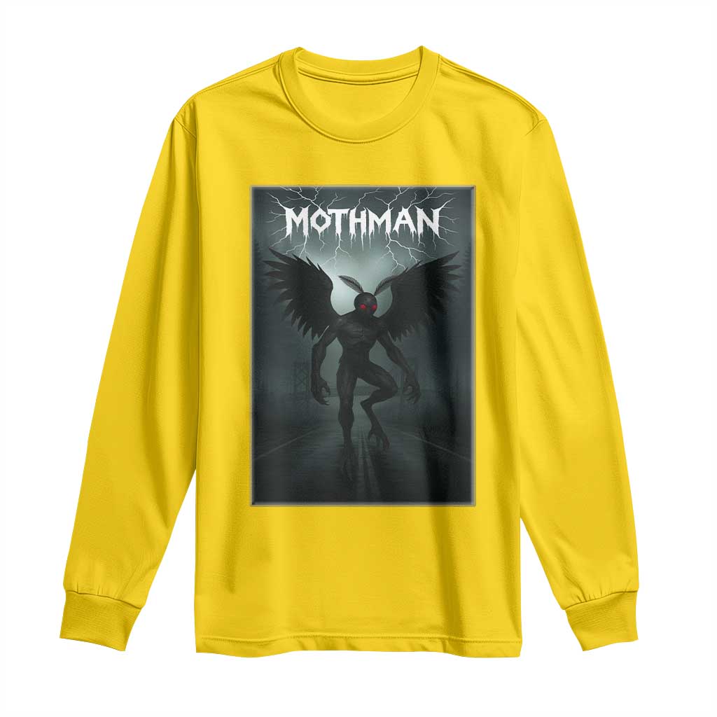 Mothman Long Sleeve Shirt Folklore Gothic Horror Cryptid Gift - Wonder Print Shop