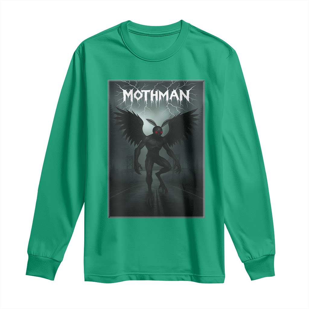Mothman Long Sleeve Shirt Folklore Gothic Horror Cryptid Gift - Wonder Print Shop