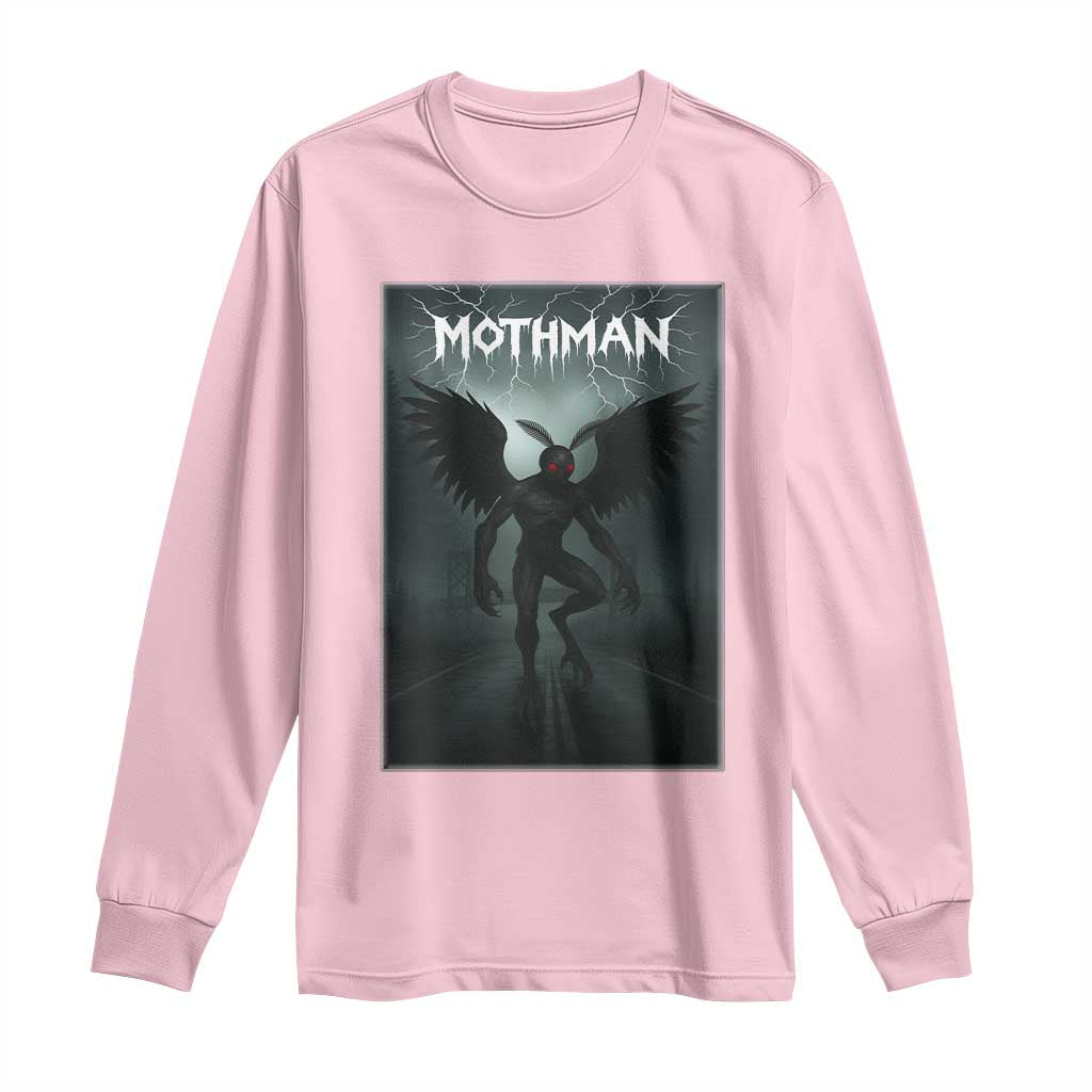 Mothman Long Sleeve Shirt Folklore Gothic Horror Cryptid Gift - Wonder Print Shop