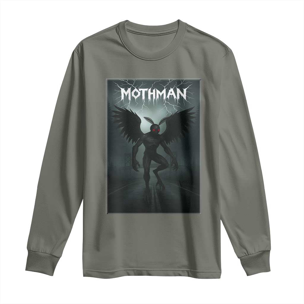Mothman Long Sleeve Shirt Folklore Gothic Horror Cryptid Gift - Wonder Print Shop