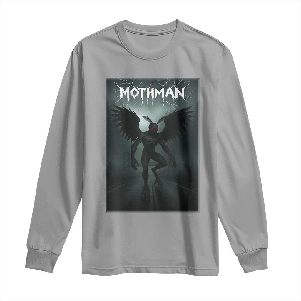 Mothman Long Sleeve Shirt Folklore Gothic Horror Cryptid Gift - Wonder Print Shop