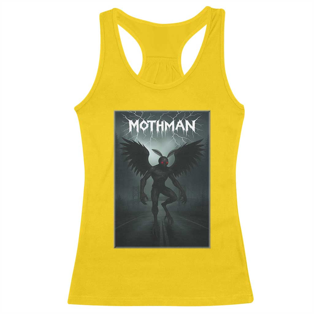 Mothman Racerback Tank Top Folklore Gothic Horror Cryptid Gift - Wonder Print Shop
