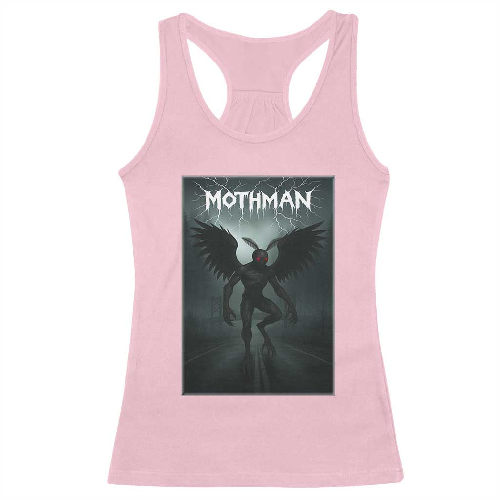 Mothman Racerback Tank Top Folklore Gothic Horror Cryptid Gift - Wonder Print Shop