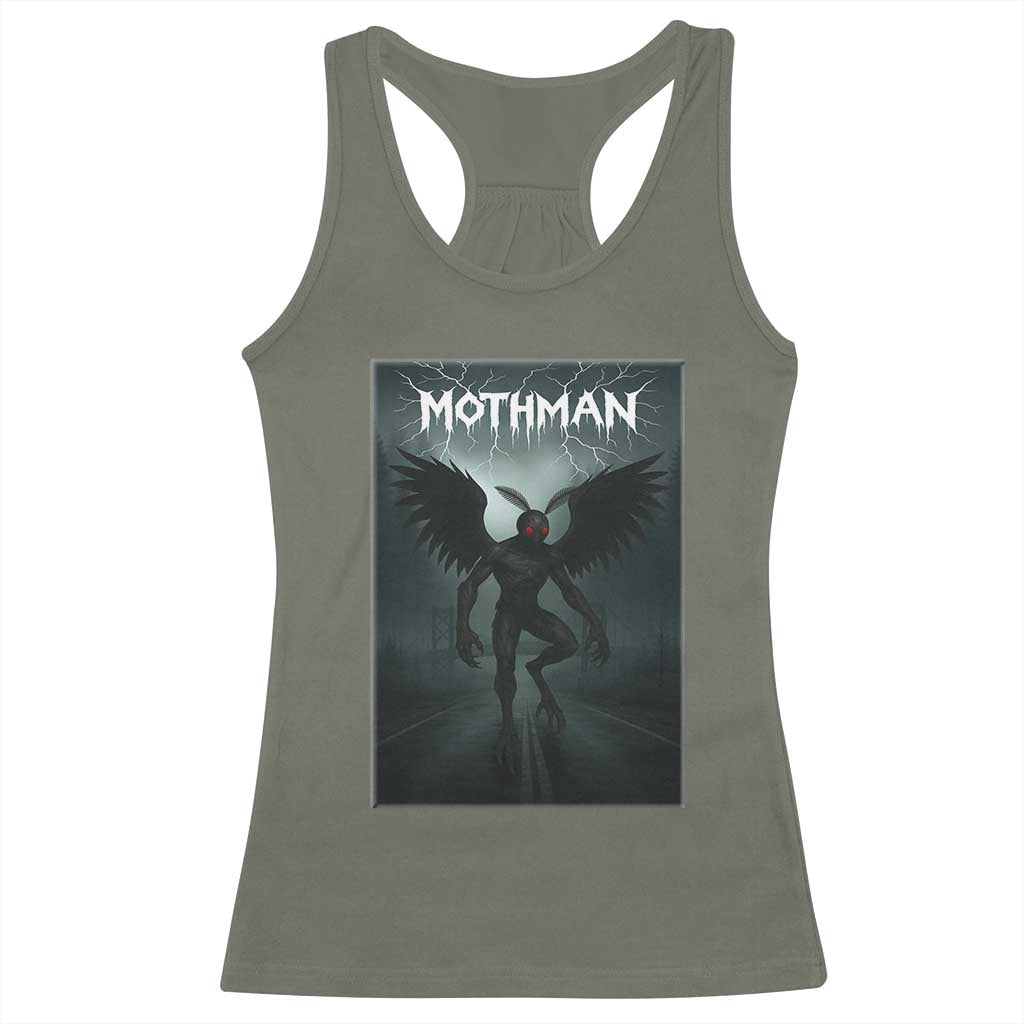 Mothman Racerback Tank Top Folklore Gothic Horror Cryptid Gift - Wonder Print Shop