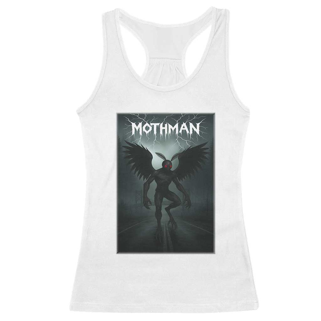 Mothman Racerback Tank Top Folklore Gothic Horror Cryptid Gift - Wonder Print Shop