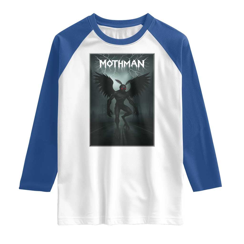Mothman Raglan Shirt Folklore Gothic Horror Cryptid Gift - Wonder Print Shop