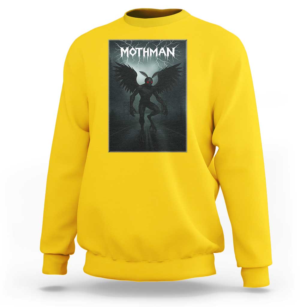 Mothman Sweatshirt Folklore Gothic Horror Cryptid Gift - Wonder Print Shop