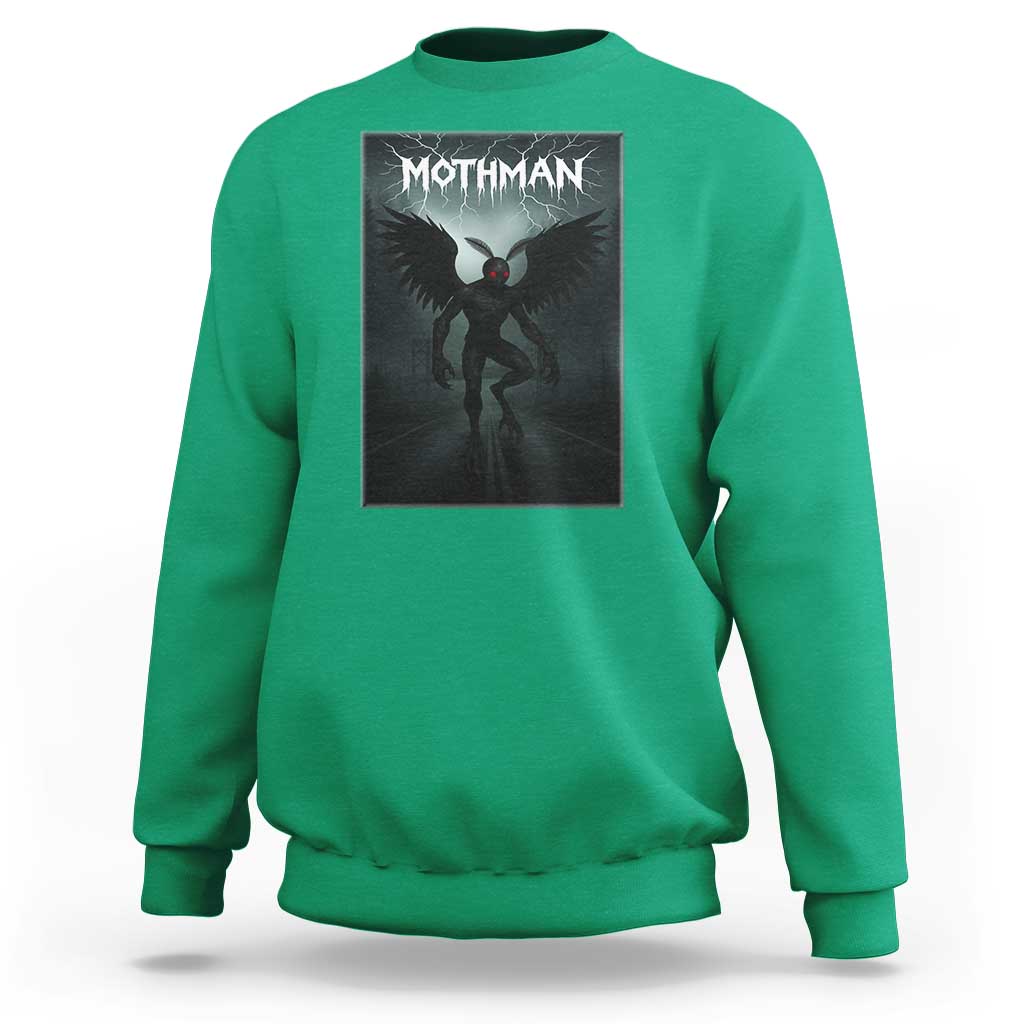 Mothman Sweatshirt Folklore Gothic Horror Cryptid Gift - Wonder Print Shop