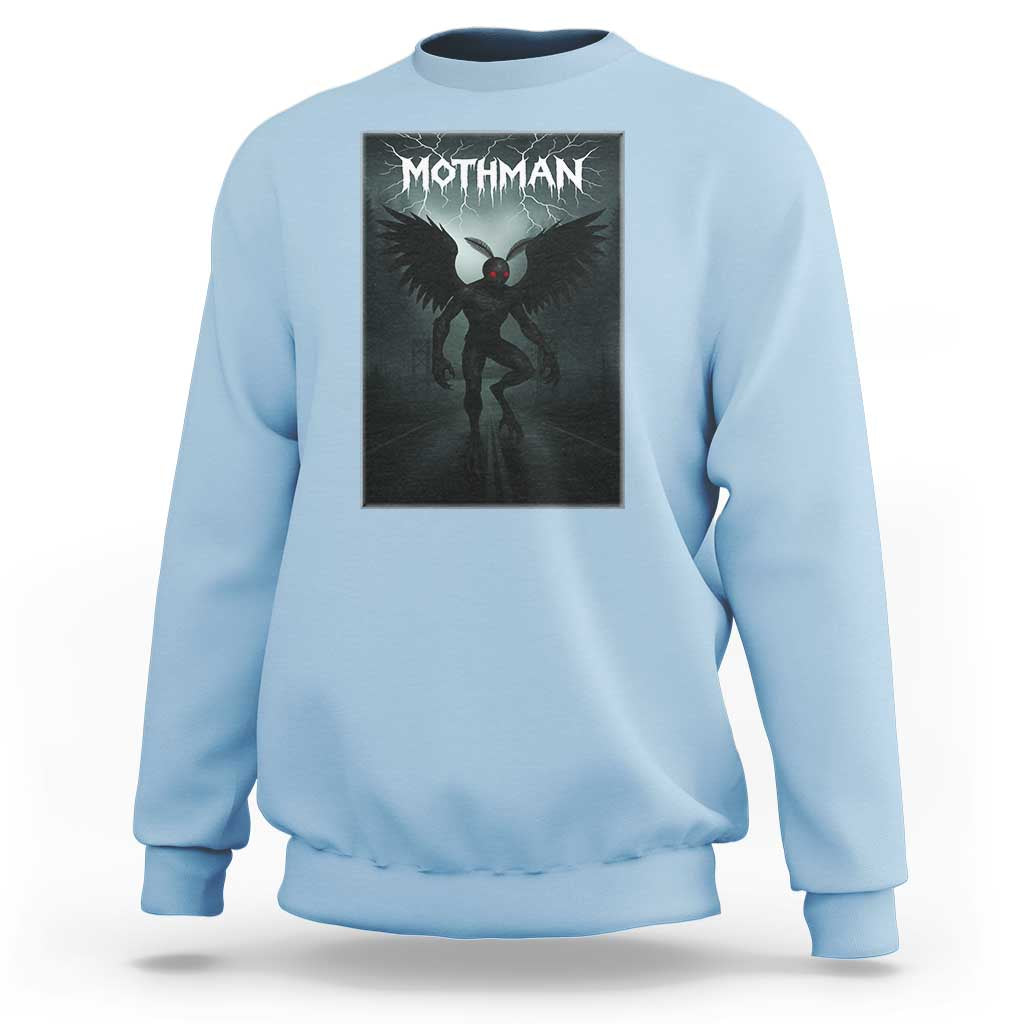 Mothman Sweatshirt Folklore Gothic Horror Cryptid Gift - Wonder Print Shop