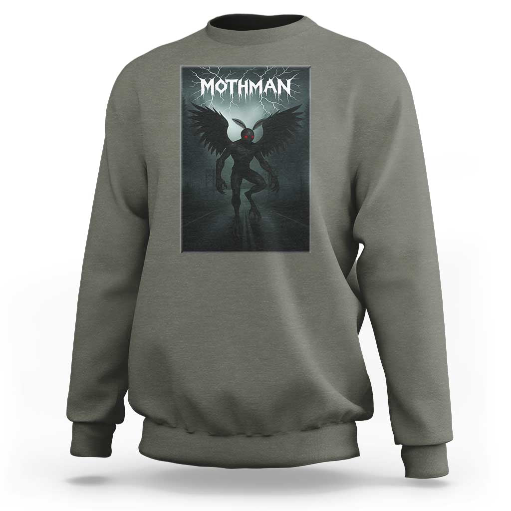 Mothman Sweatshirt Folklore Gothic Horror Cryptid Gift - Wonder Print Shop