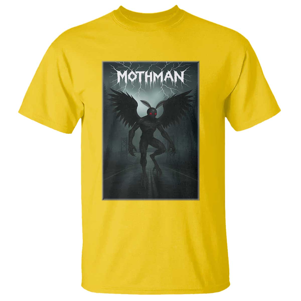 Mothman T Shirt Folklore Gothic Horror Cryptid Gift - Wonder Print Shop
