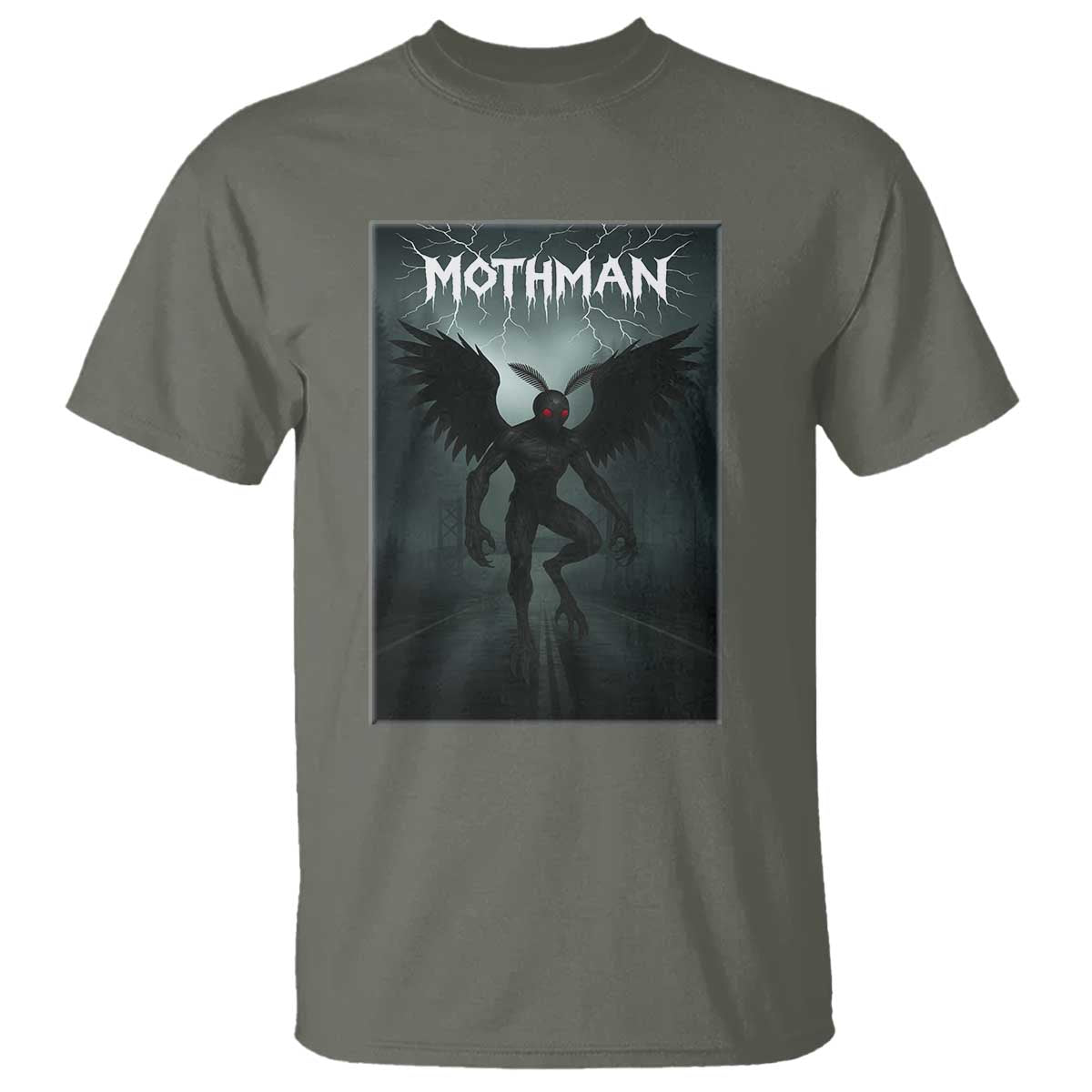 Mothman T Shirt Folklore Gothic Horror Cryptid Gift - Wonder Print Shop
