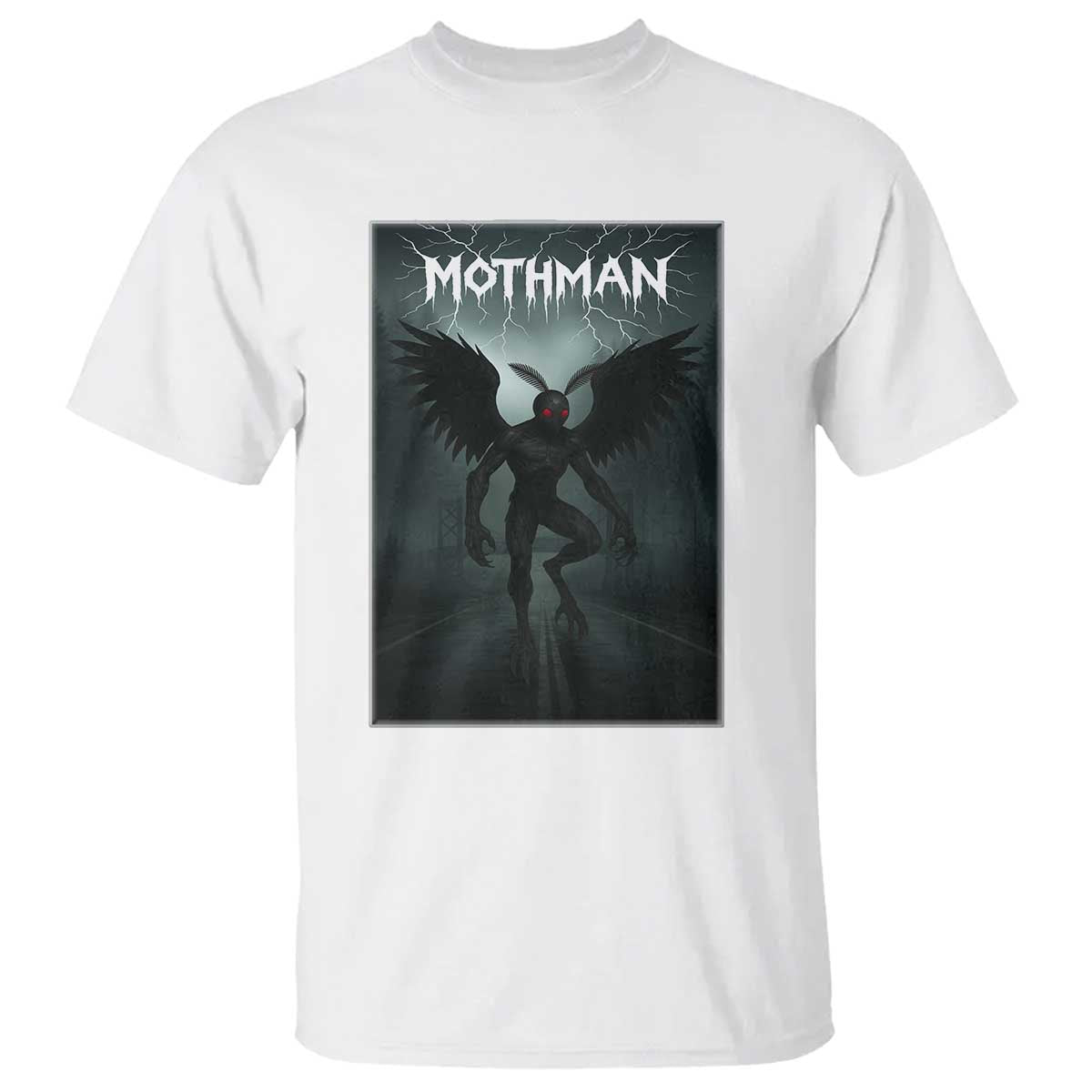 Mothman T Shirt Folklore Gothic Horror Cryptid Gift - Wonder Print Shop