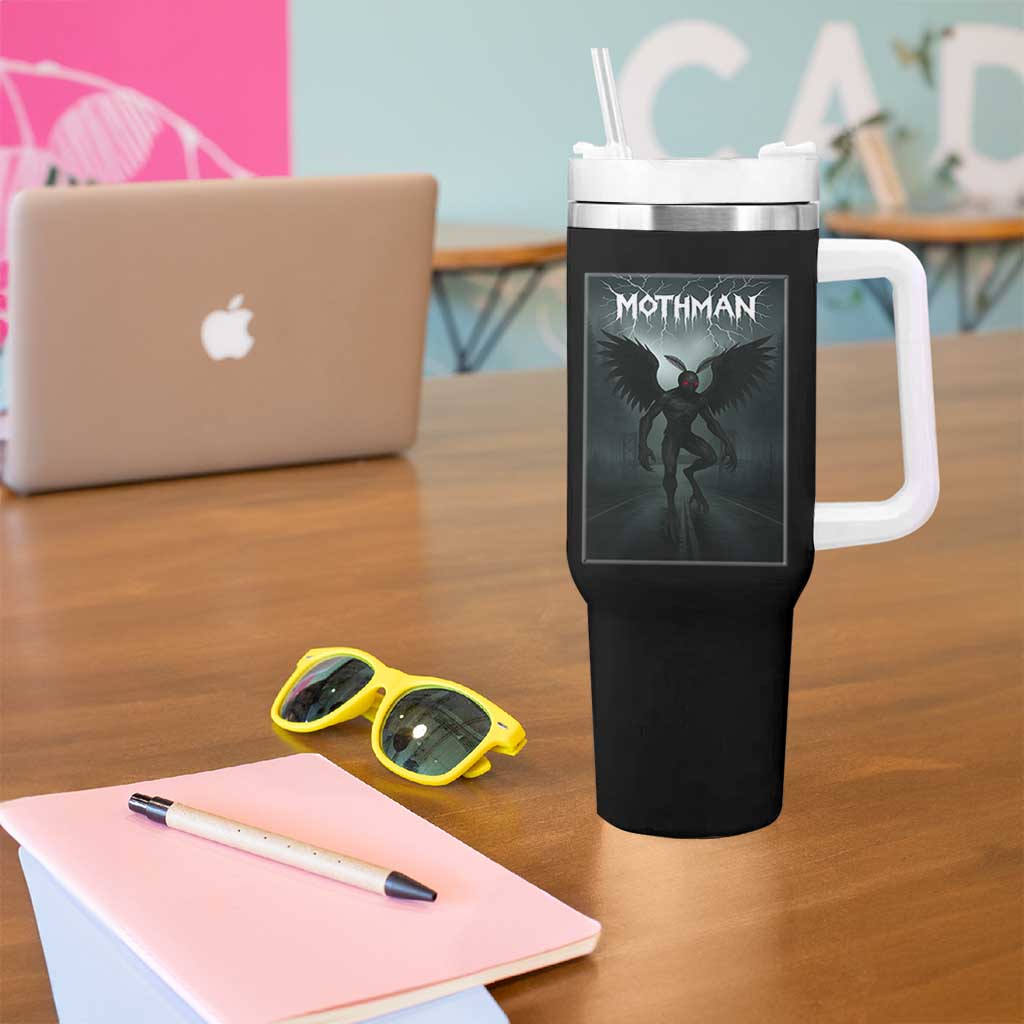 Mothman Tumbler With Handle Folklore Gothic Horror Cryptid Gift