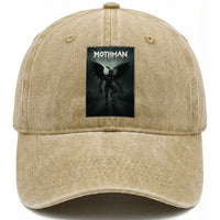 Mothman Washed Cotton Baseball Cap Folklore Gothic Horror Cryptid Gift