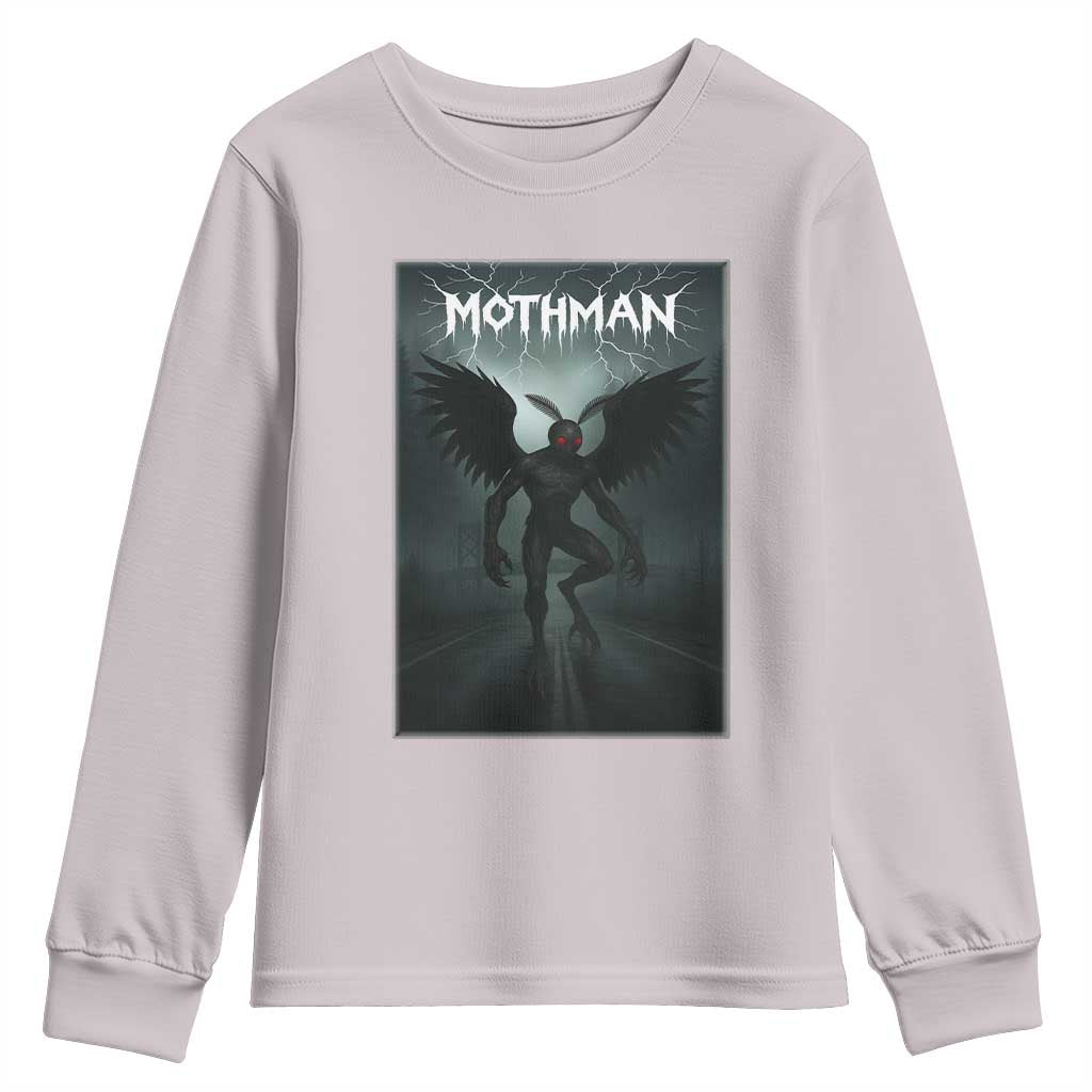 Mothman Youth Sweatshirt Folklore Gothic Horror Cryptid Gift - Wonder Print Shop
