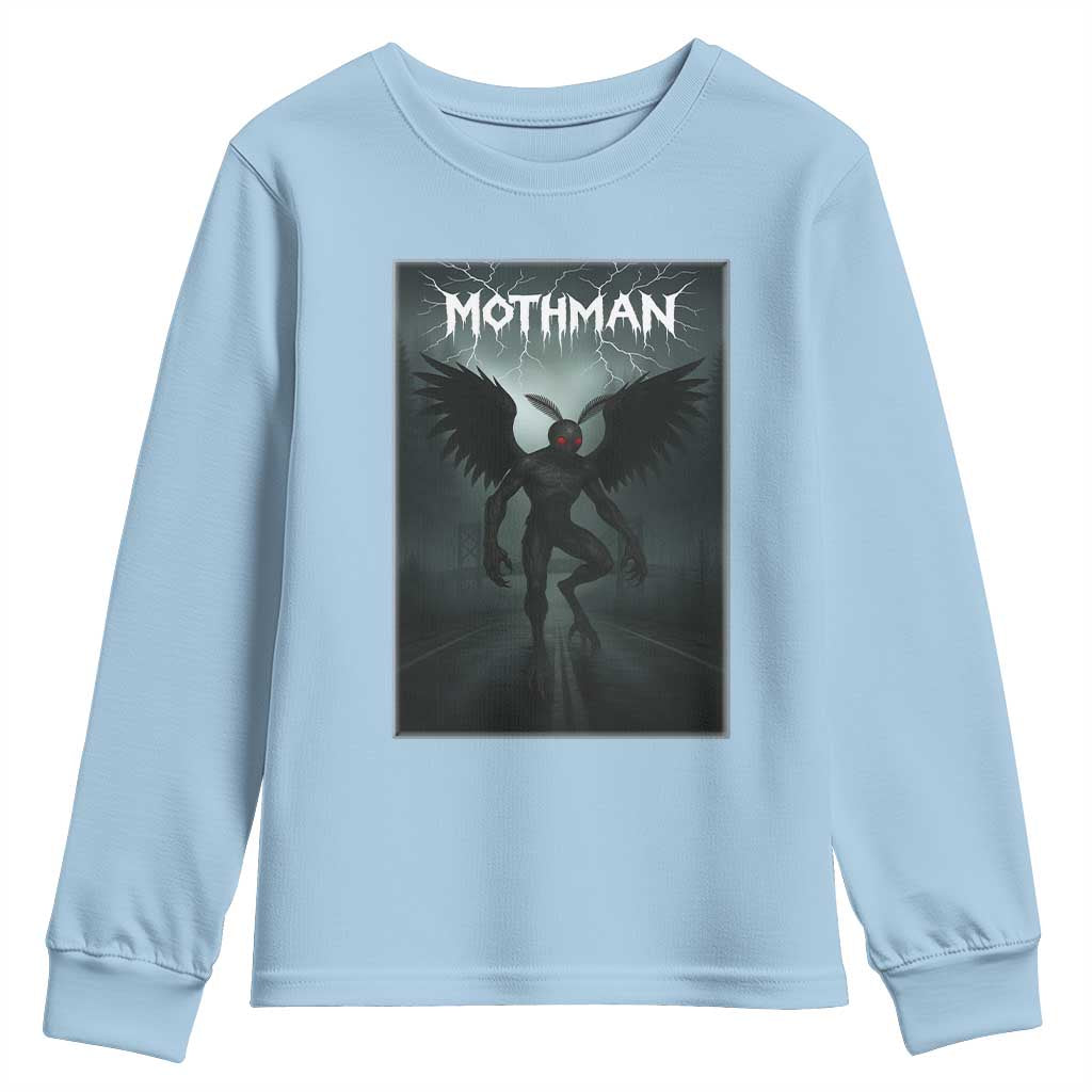 Mothman Youth Sweatshirt Folklore Gothic Horror Cryptid Gift - Wonder Print Shop