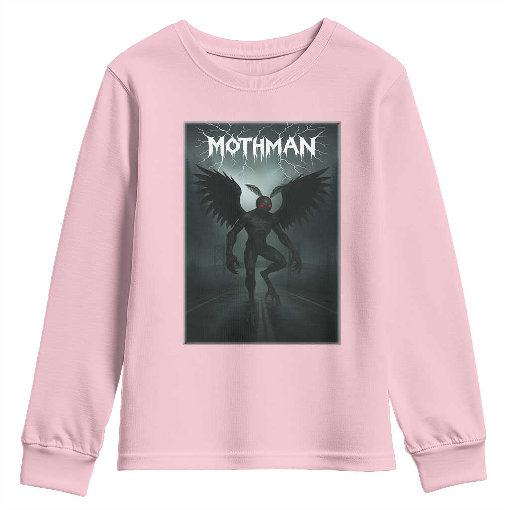 Mothman Youth Sweatshirt Folklore Gothic Horror Cryptid Gift - Wonder Print Shop