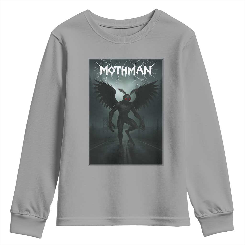 Mothman Youth Sweatshirt Folklore Gothic Horror Cryptid Gift - Wonder Print Shop