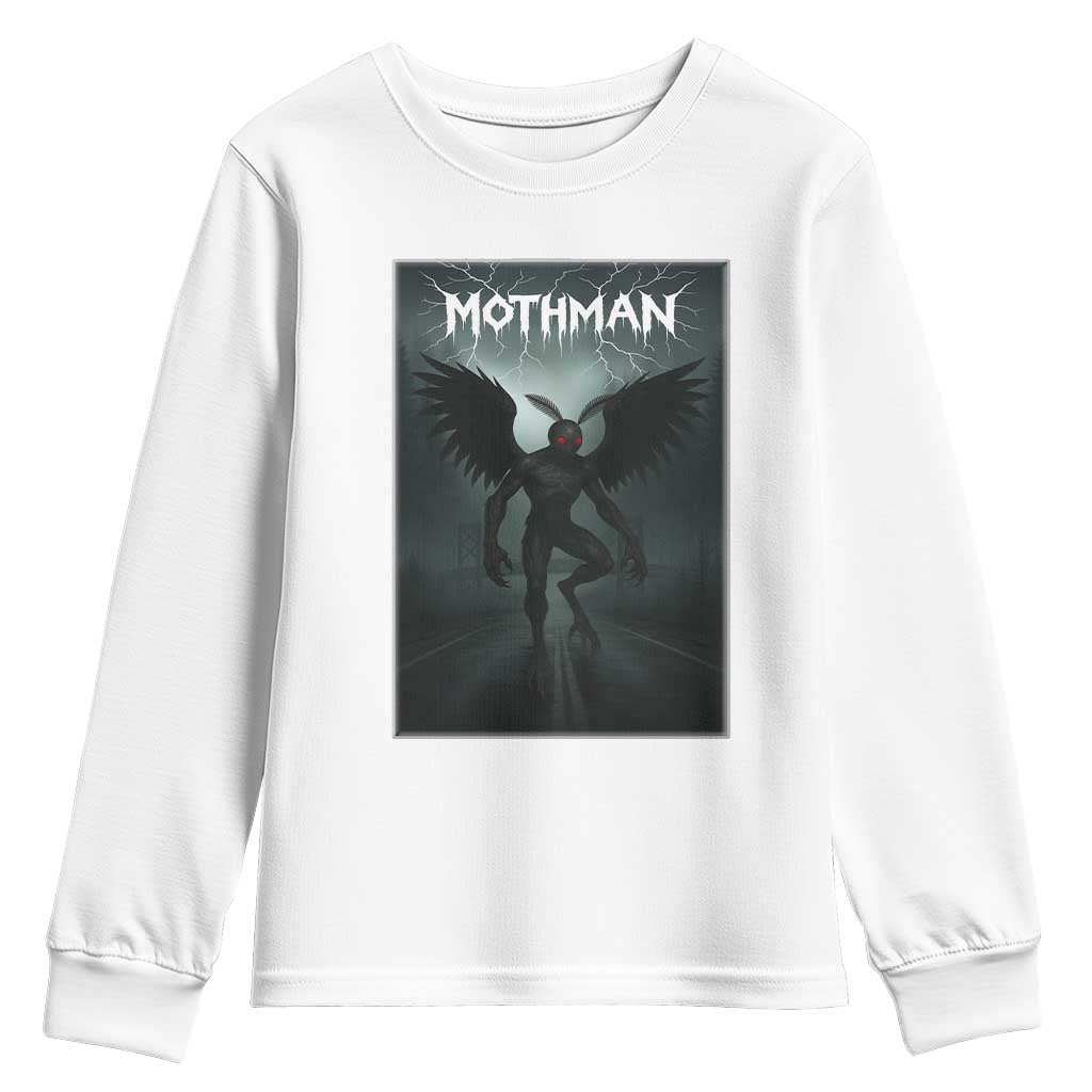 Mothman Youth Sweatshirt Folklore Gothic Horror Cryptid Gift - Wonder Print Shop