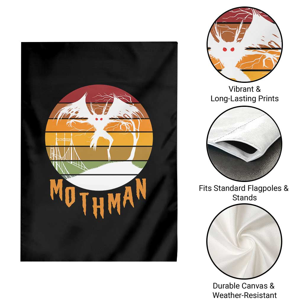 Mothman Garden Flag Retro Vintage Cryptid Gothic Horror Gift - Wonder Print Shop