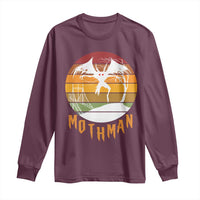 Mothman Long Sleeve Shirt Retro Vintage Cryptid Gothic Horror Gift - Wonder Print Shop