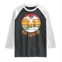 Mothman Raglan Shirt Retro Vintage Cryptid Gothic Horror Gift - Wonder Print Shop