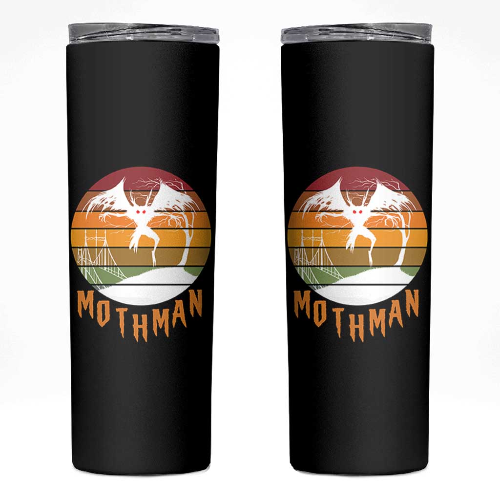 Mothman Skinny Tumbler Retro Vintage Cryptid Gothic Horror Gift