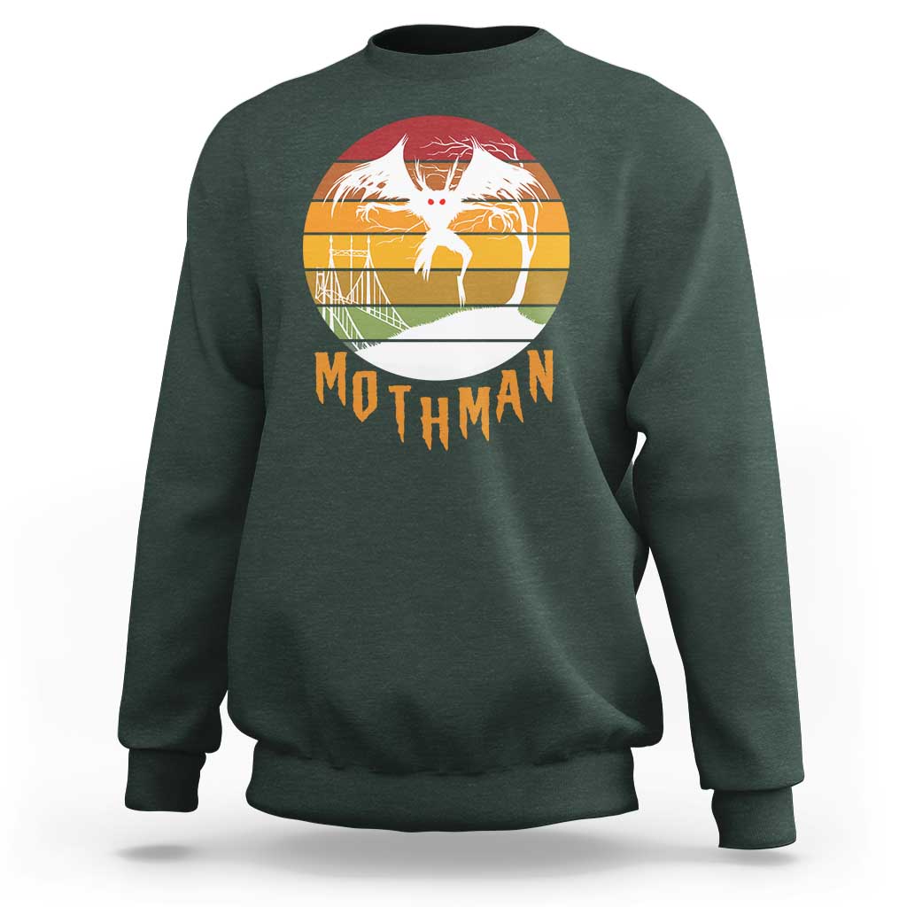Mothman Sweatshirt Retro Vintage Cryptid Gothic Horror Gift - Wonder Print Shop