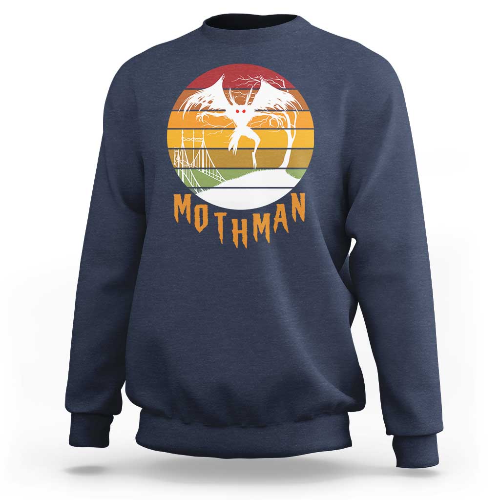 Mothman Sweatshirt Retro Vintage Cryptid Gothic Horror Gift - Wonder Print Shop