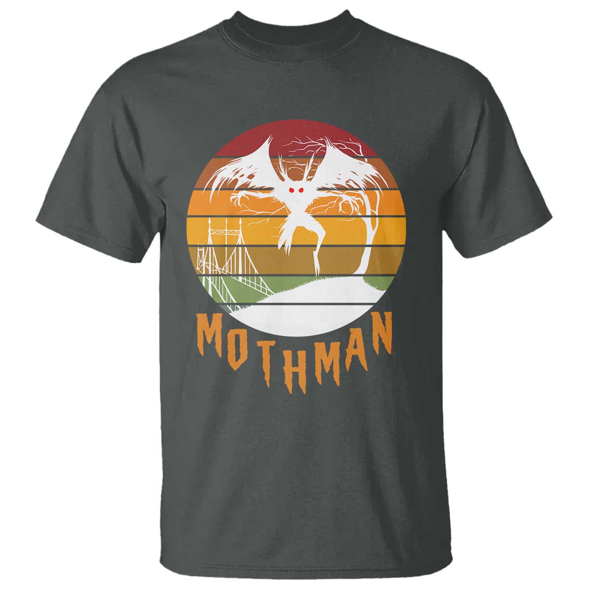Mothman T Shirt Retro Vintage Cryptid Gothic Horror Gift - Wonder Print Shop