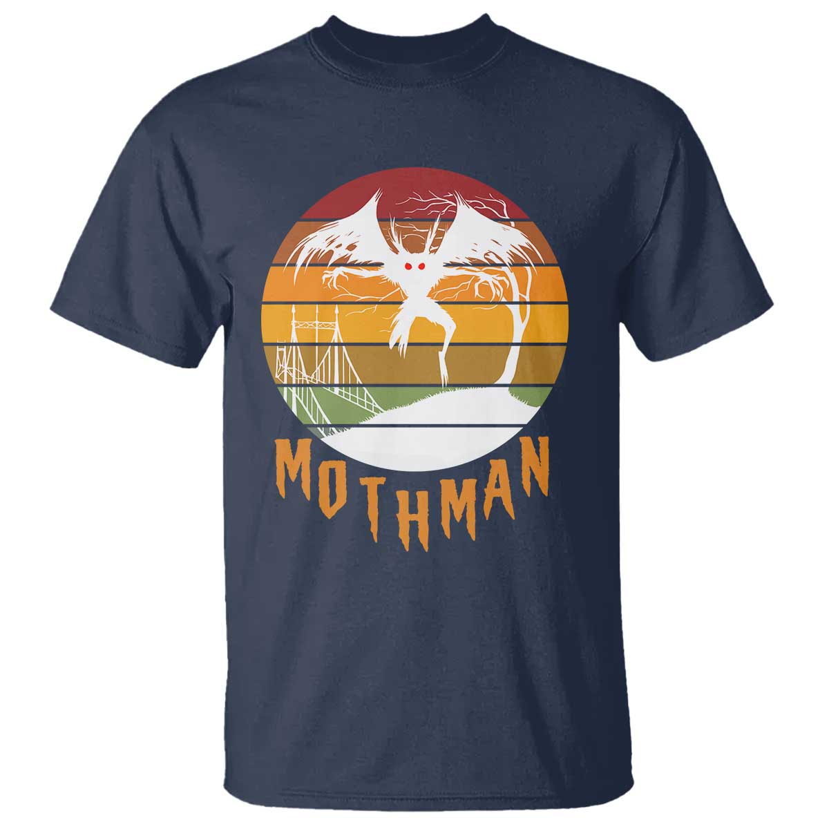 Mothman T Shirt Retro Vintage Cryptid Gothic Horror Gift - Wonder Print Shop