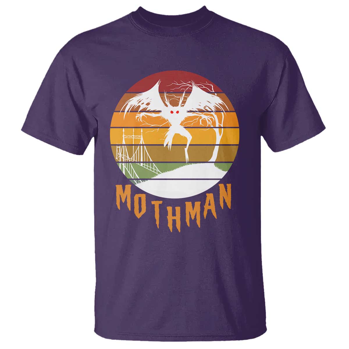 Mothman T Shirt Retro Vintage Cryptid Gothic Horror Gift - Wonder Print Shop