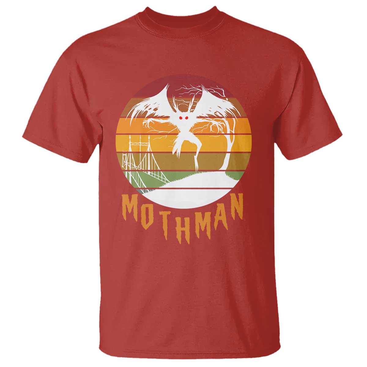 Mothman T Shirt Retro Vintage Cryptid Gothic Horror Gift - Wonder Print Shop