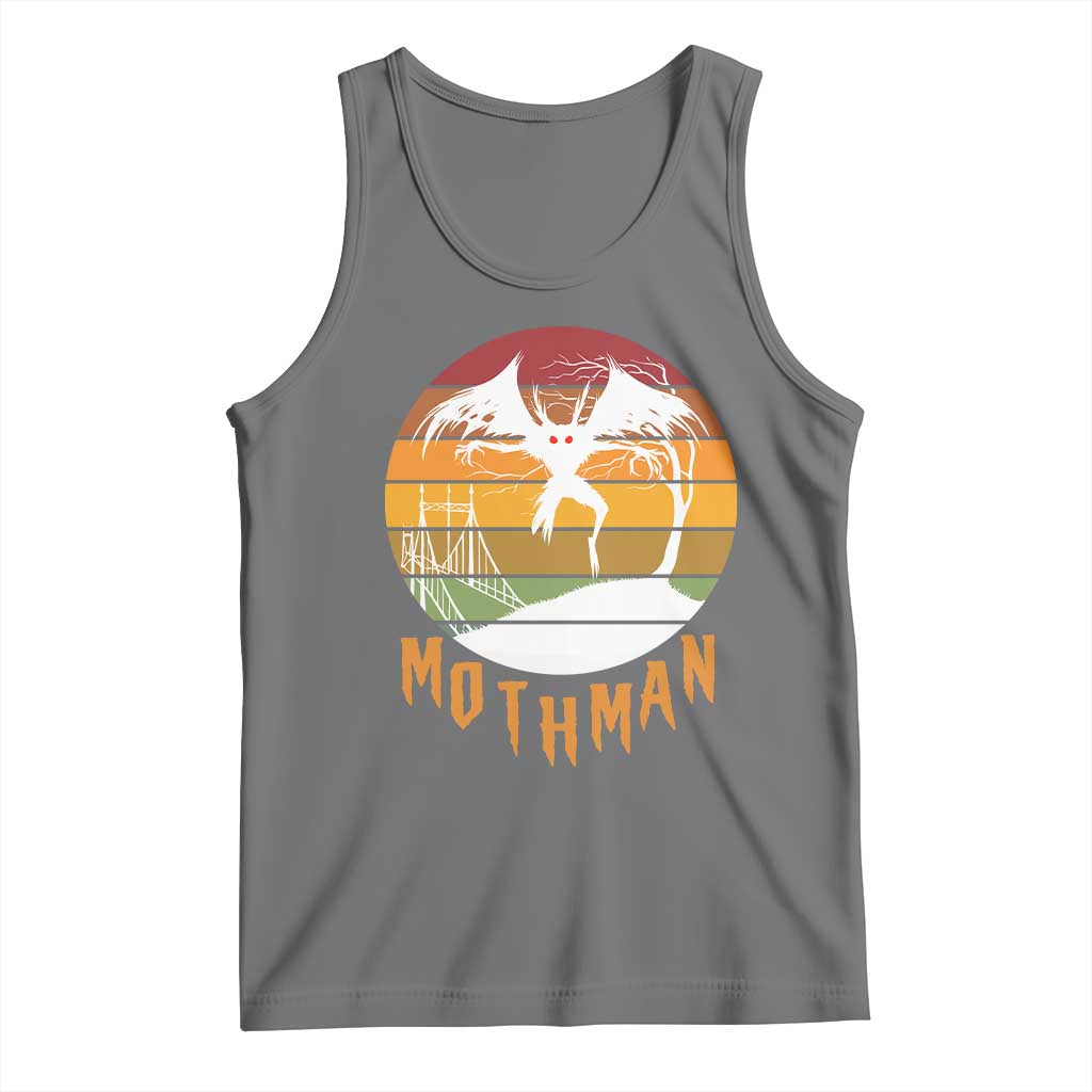 Mothman Tank Top Retro Vintage Cryptid Gothic Horror Gift - Wonder Print Shop