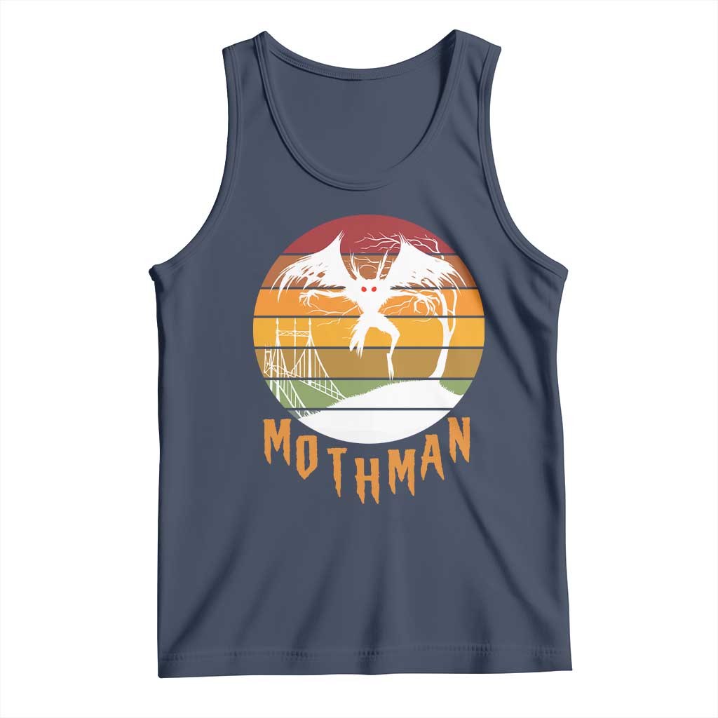 Mothman Tank Top Retro Vintage Cryptid Gothic Horror Gift - Wonder Print Shop