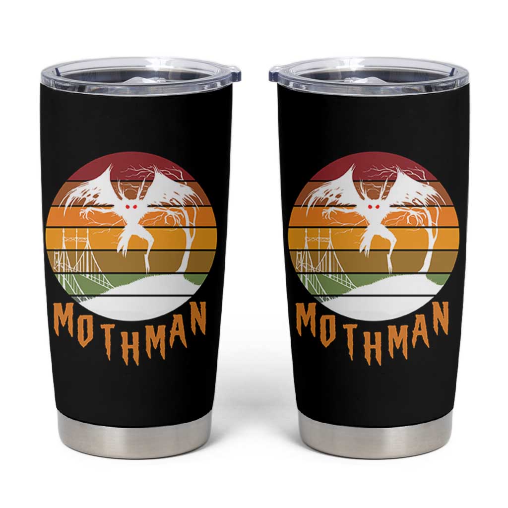 Mothman Tumbler Cup Retro Vintage Cryptid Gothic Horror Gift