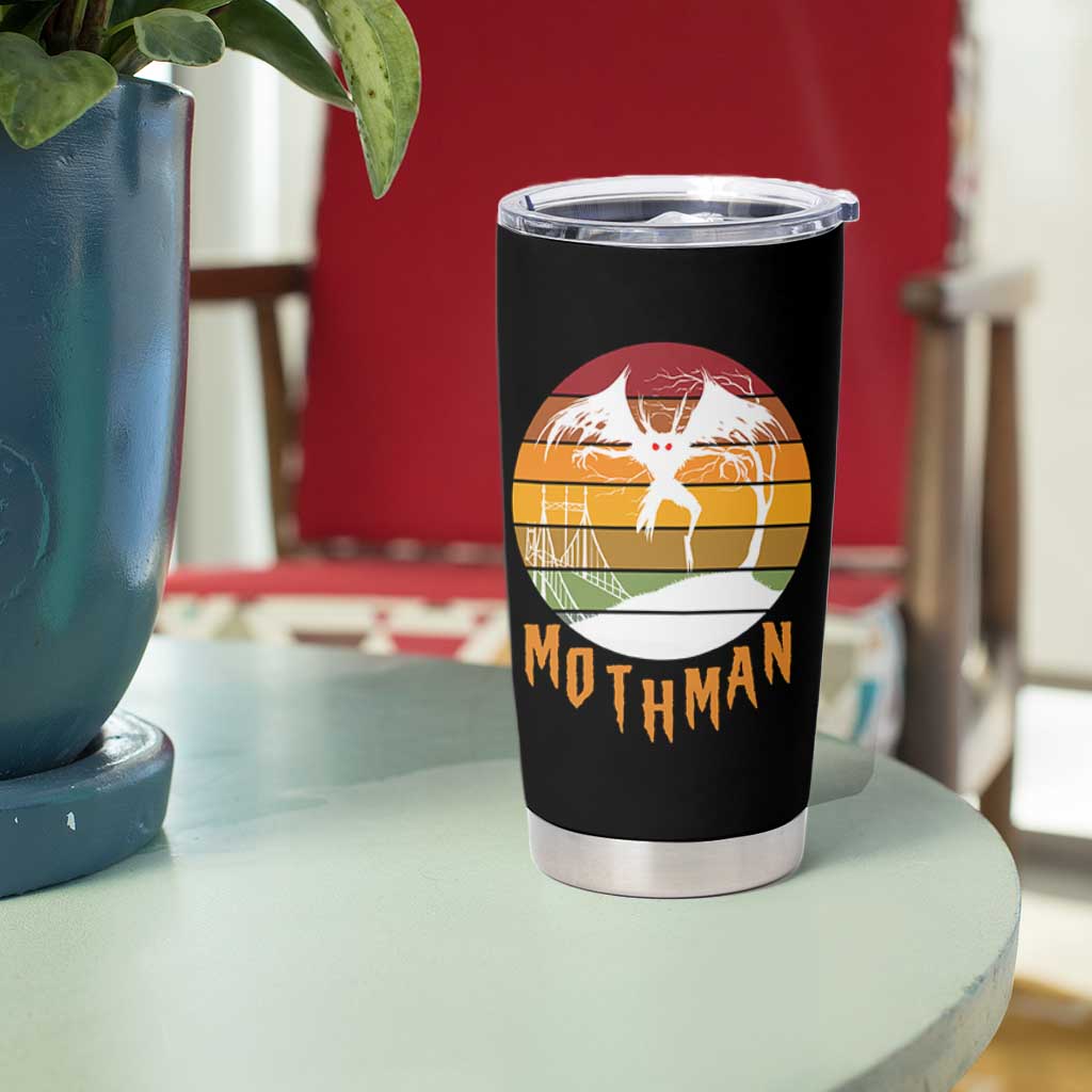 Mothman Tumbler Cup Retro Vintage Cryptid Gothic Horror Gift