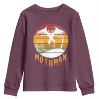 Mothman Youth Sweatshirt Retro Vintage Cryptid Gothic Horror Gift - Wonder Print Shop