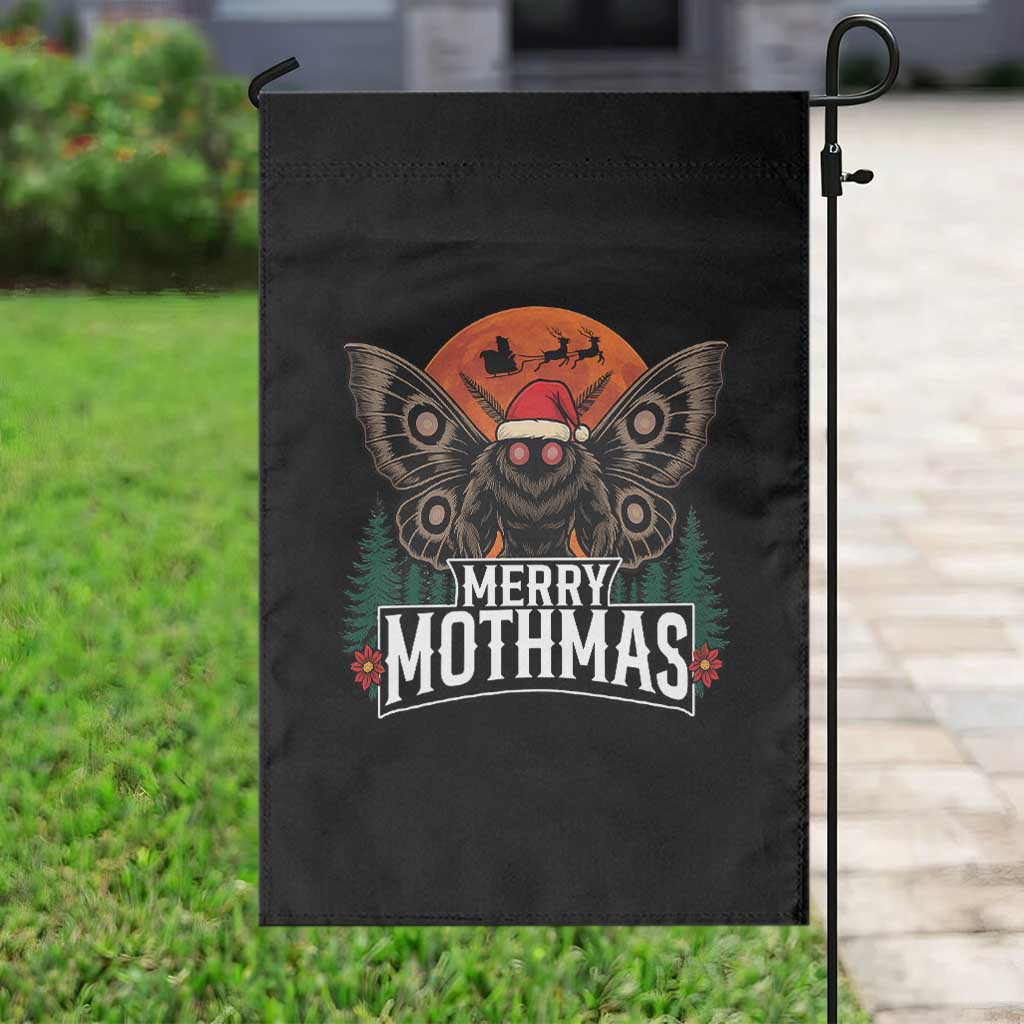 Mothman Garden Flag Holiday Humor Merry Mothmas Cryptid Gift - Wonder Print Shop
