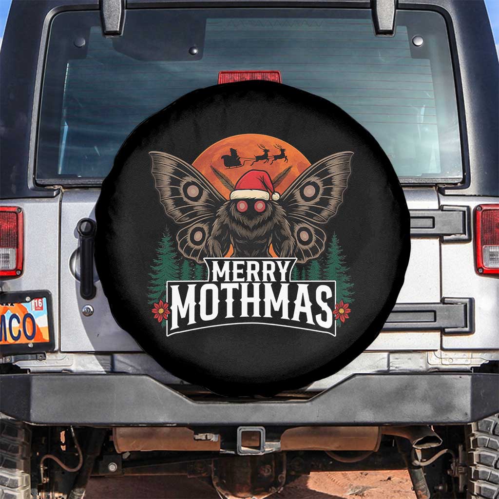 Mothman Spare Tire Cover Holiday Humor Merry Mothmas Cryptid Gift - Wonder Print Shop