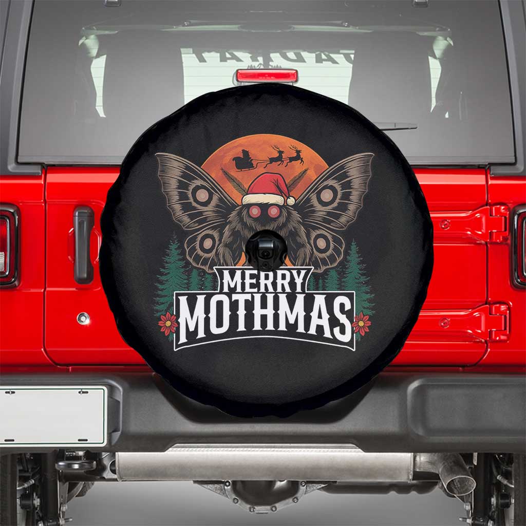 Mothman Spare Tire Cover Holiday Humor Merry Mothmas Cryptid Gift - Wonder Print Shop