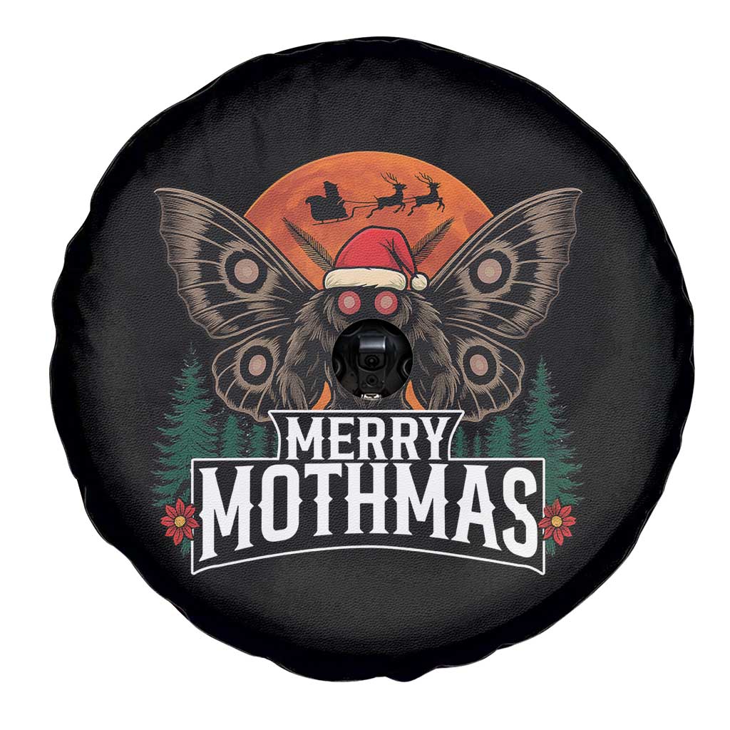 Mothman Spare Tire Cover Holiday Humor Merry Mothmas Cryptid Gift - Wonder Print Shop