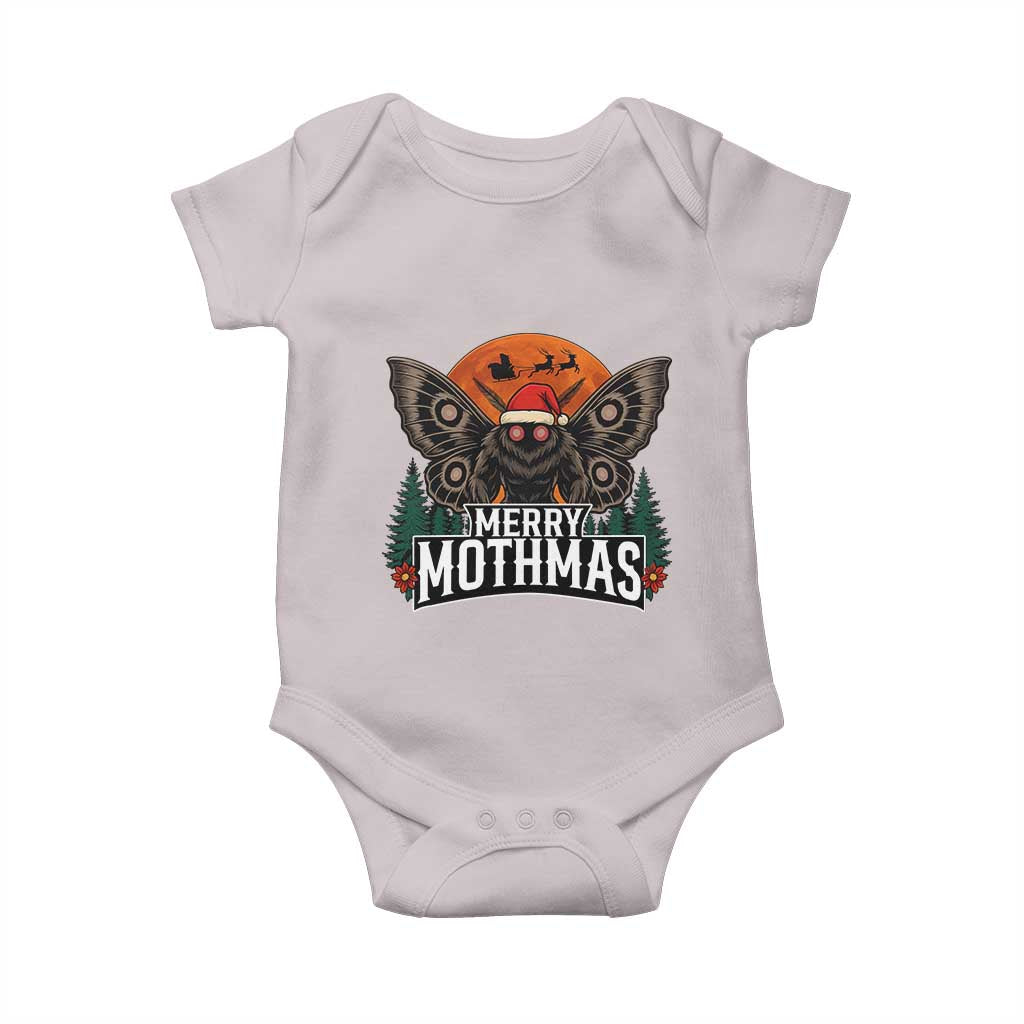 Mothman Baby Onesie Holiday Humor Merry Mothmas Cryptid Gift - Wonder Print Shop
