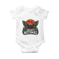 Mothman Baby Onesie Holiday Humor Merry Mothmas Cryptid Gift - Wonder Print Shop