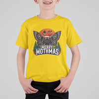 Mothman T Shirt For Kid Holiday Humor Merry Mothmas Cryptid Gift - Wonder Print Shop