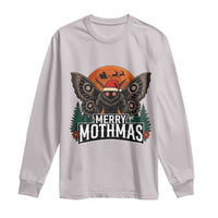 Mothman Long Sleeve Shirt Holiday Humor Merry Mothmas Cryptid Gift - Wonder Print Shop