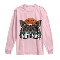 Mothman Long Sleeve Shirt Holiday Humor Merry Mothmas Cryptid Gift - Wonder Print Shop